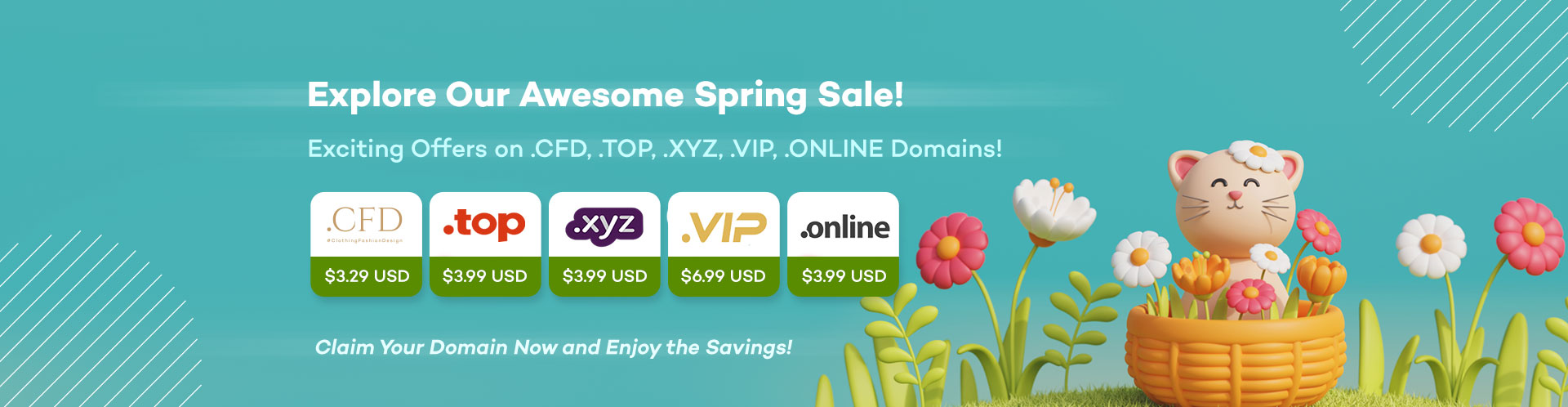 Exciting Offers on .CFD, .TOP, .XYZ, .VIP, .ONLINE Bereichs