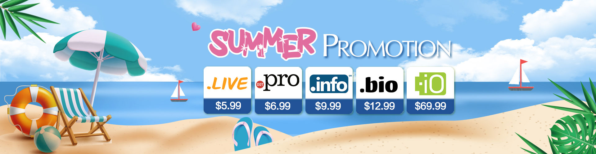 Exciting Offers on .LIVE, .PRO, .INFO, .BIO, .IO Domains